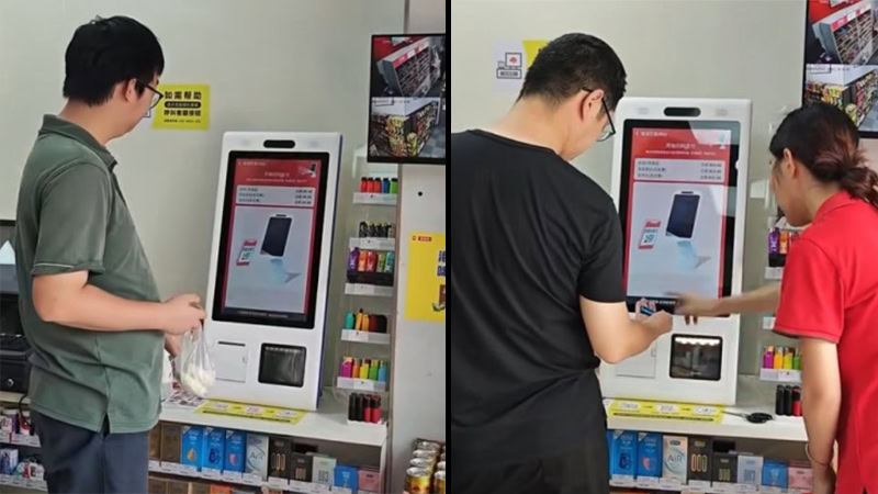 Telpo-K8-self-service-kiosk-in-retail-shop